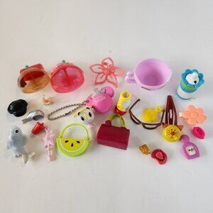 Lot of Doll Miniatures Barbie accessories Disney Chip purses Glasses Jun…
